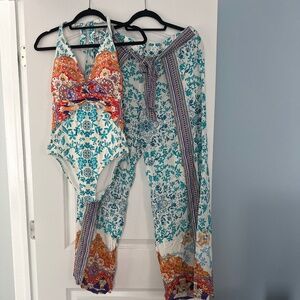 Johnny Was Swimsuit and Cover up